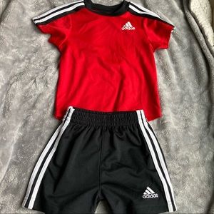 ADIDAS Short and Shirt Set. 6 months Boy. Used.